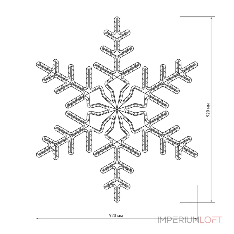 Arlight Фигура ARD-SNOWFLAKE-M3-920x920-432LED White 230В 30Вт Ardecoled IP65 025306
