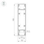 Arlight Профиль SL-LINE-25100-DUAL-2500 WHITE Алюминий 043112
