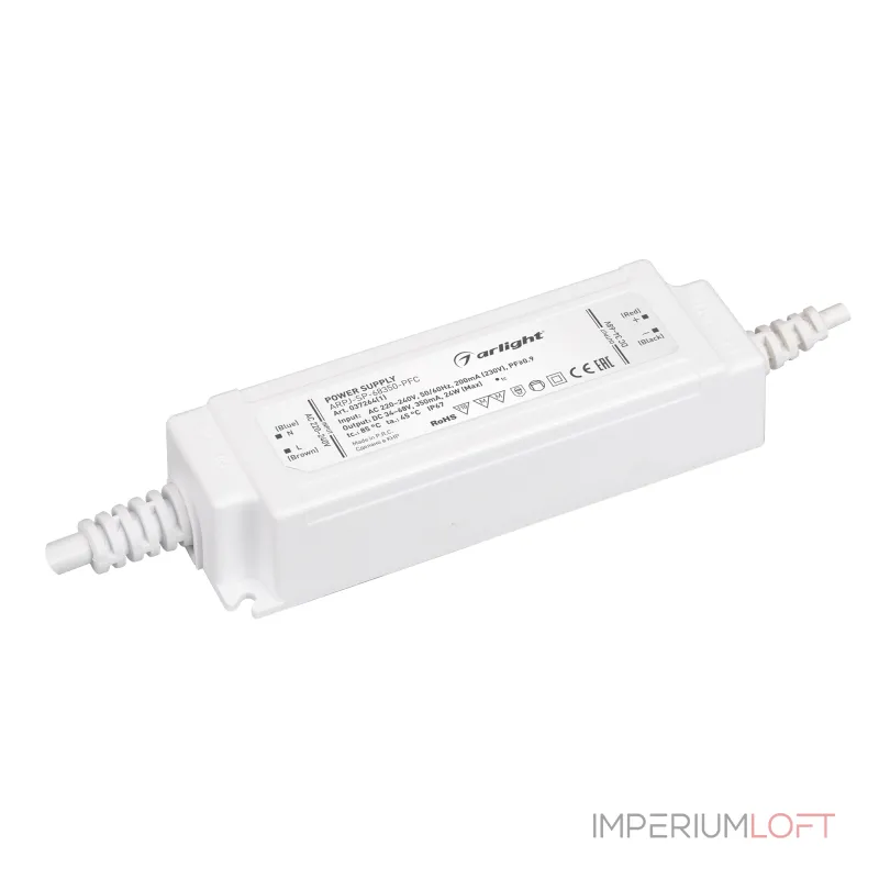 Блок питания ARPJ-SP-68350-PFC 24Вт 34-68В 0.35A Arlight IP67 037264(1) Блок питания ARPJ-SP-68350-PFC 24Вт 34-68В 0.35A Arlight IP67 037264(1)