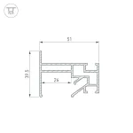 Arlight Профиль STRETCH-25-WALL-SIDE-2000 Алюминий 040061