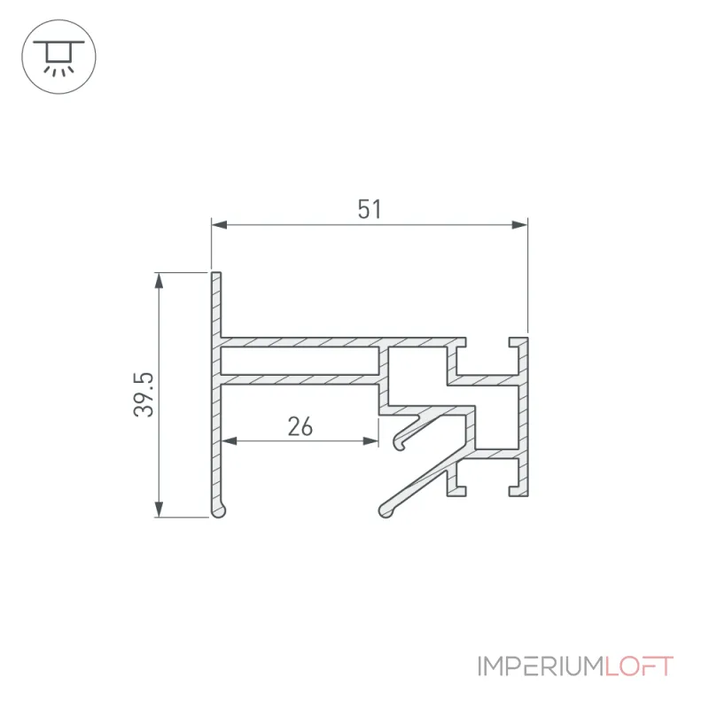 Arlight Профиль STRETCH-25-WALL-SIDE-2000 Алюминий 040061 Arlight Профиль STRETCH-25-WALL-SIDE-2000 Алюминий 040061