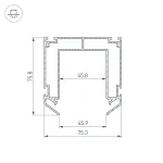 Arlight Профиль-держатель MAG-STRETCH-45-2000 Алюминий 032752(2)