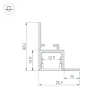 Arlight Профиль ARH-CEIL-S16-2000 ANOD Алюминий 034977