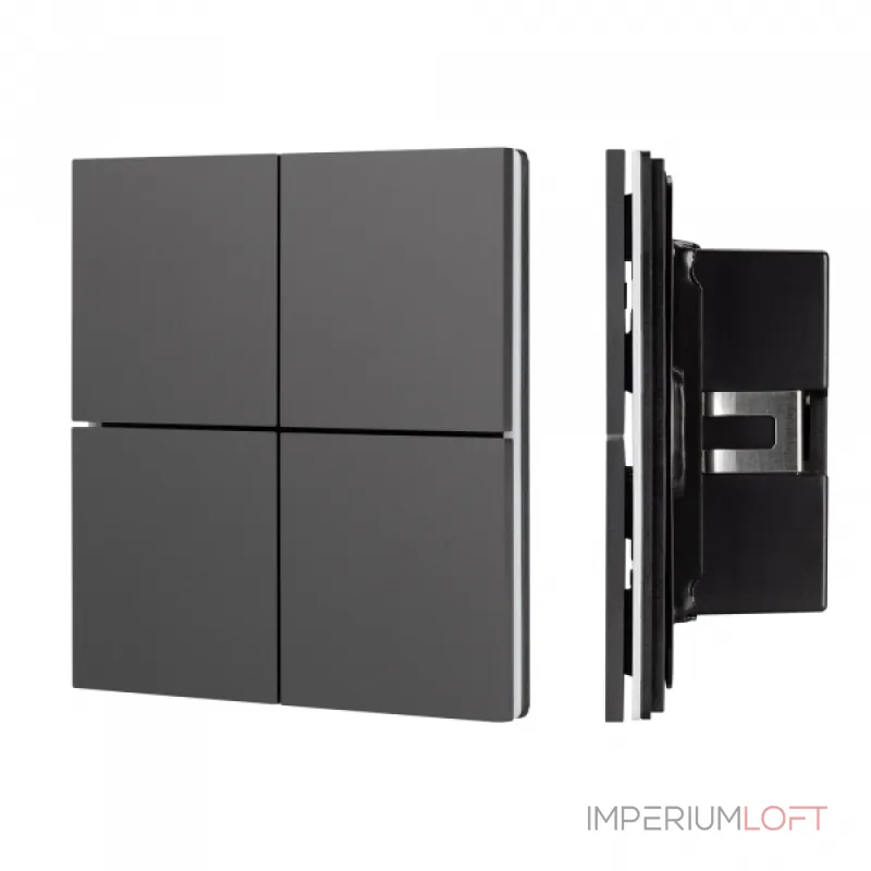Arlight INTELLIGENT ARLIGHT Кнопочная панель KNX-304-23-IN Black BUS Frameless IARL IP20 039663 Arlight INTELLIGENT ARLIGHT Кнопочная панель KNX-304-23-IN Black BUS Frameless IARL IP20 039663