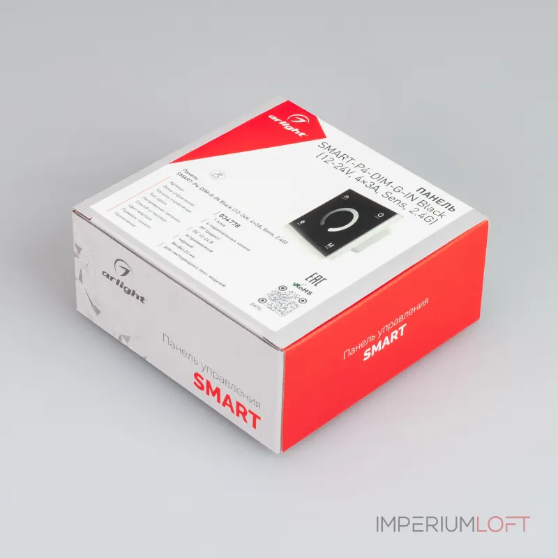 Arlight Панель SMART-P4-DIM-G-IN Black 12-24В 4x3A Sens 2.4G IP20 034778 Arlight Панель SMART-P4-DIM-G-IN Black 12-24В 4x3A Sens 2.4G IP20 034778