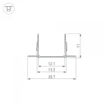 Arlight Профиль гибкий ARL-MOONLIGHT-1712-2x500 ANOD Алюминий 029420