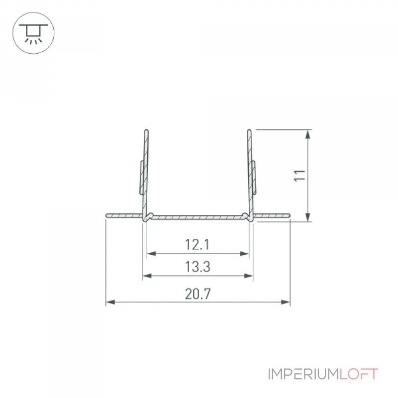 Arlight Профиль гибкий ARL-MOONLIGHT-1712-2x500 ANOD Алюминий 029420