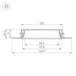 Arlight Профиль SL-LINIA97-FANTOM-2000 ANOD Алюминий 034987