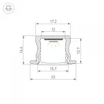 Arlight Профиль LINE-2315-F-2000 ANOD BLACK Алюминий 044278