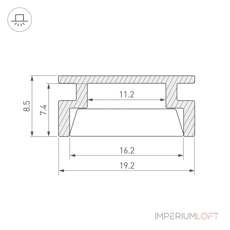 Arlight Профиль HR-3000 ANOD Алюминий 044794
