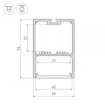 Arlight Профиль SL-LINE-4970-3000 ANOD Алюминий 036203
