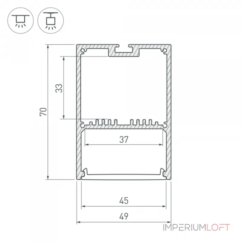 Arlight Профиль SL-LINE-4970-3000 ANOD Алюминий 036203