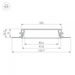 Arlight Профиль SL-LINIA97-FANTOM-2000 ANOD Алюминий 034987