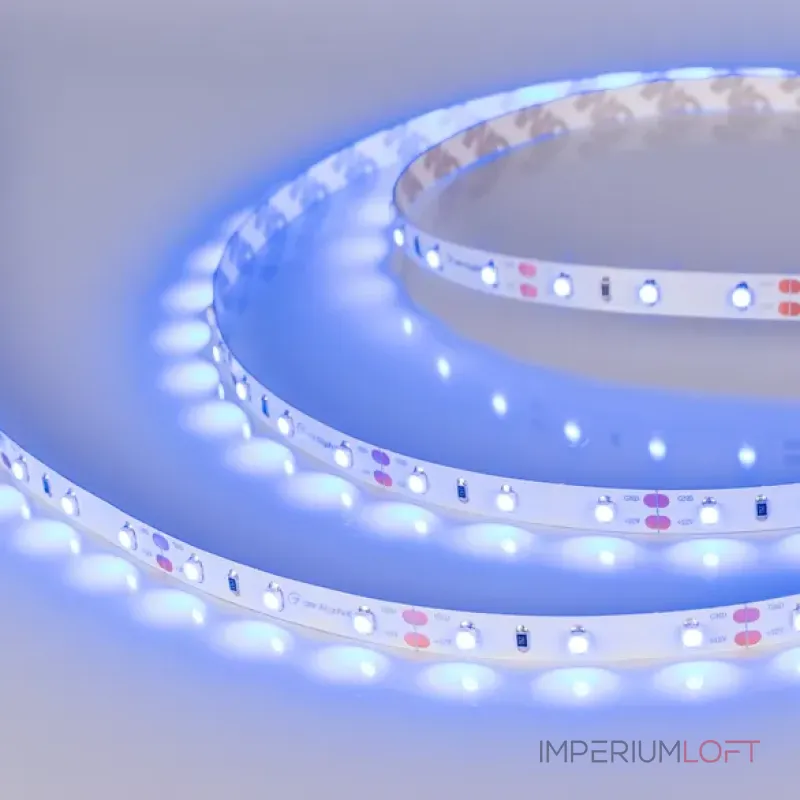 Светодиодная лента RT-A60-8mm 12V Blue (4.8W/m, IP20, 2835, 5m, 4.8 Вт/м, IP20) Arlight 010523(3)