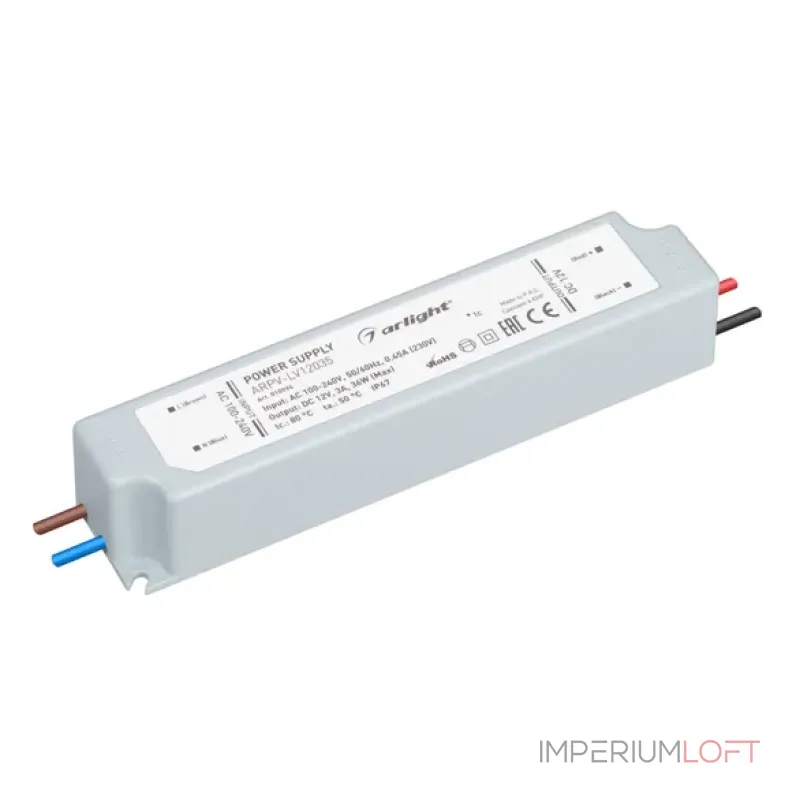Блок питания ARPV-LV12035 (12V, 3.0A, 36W, IP67) Arlight 010996 Блок питания ARPV-LV12035 (12V, 3.0A, 36W, IP67) Arlight 010996