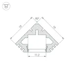 Arlight Профиль PDS45-T-2000 Алюминий 012053