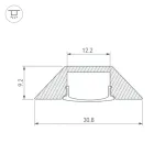 Профиль с экраном Arlight 014900