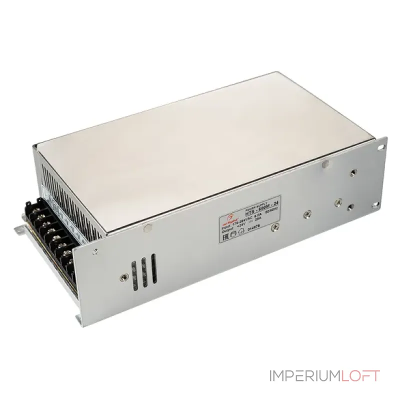 Блок питания HTS-600M-24 (24V, 25A, 600W, IP20) Arlight 014978 Блок питания HTS-600M-24 (24V, 25A, 600W, IP20) Arlight 014978