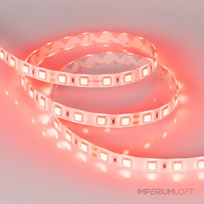 Светодиодная лента RTW 2-5000SE 24V Red 2x (5060, 300 LED, LUX, 14.4 Вт/м, IP65) Arlight 015597
