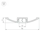 Профиль для светодиодной ленты ARH-FLAT-2000 ANOD Arlight 016149
