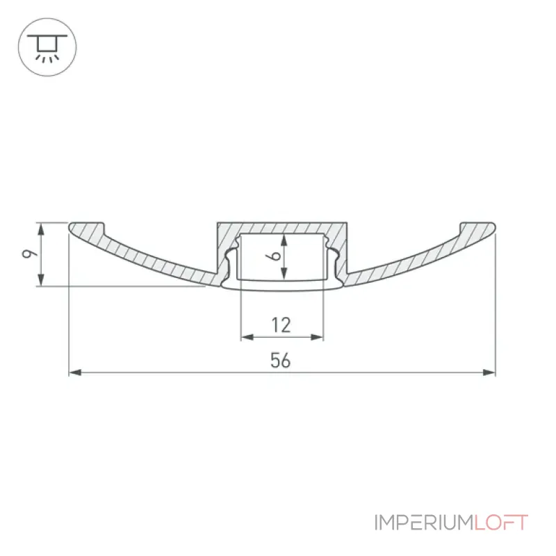 Профиль для светодиодной ленты ARH-FLAT-2000 ANOD Arlight 016149