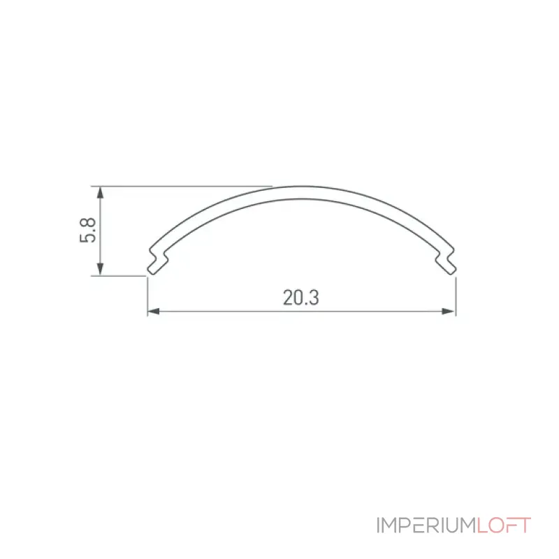 Рассеиватель ARH-KANT-H16-2000 Round Clear-PM Arlight 016633 Рассеиватель ARH-KANT-H16-2000 Round Clear-PM Arlight 016633
