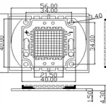 Мощный светодиод ARPL-50W-EPA-5060-WW (1750mA) Arlight 018439