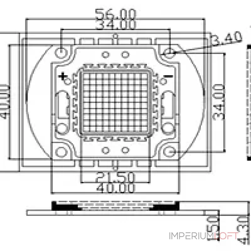 Мощный светодиод ARPL-50W-EPA-5060-WW (1750mA) Arlight 018439 Мощный светодиод ARPL-50W-EPA-5060-WW (1750mA) Arlight 018439