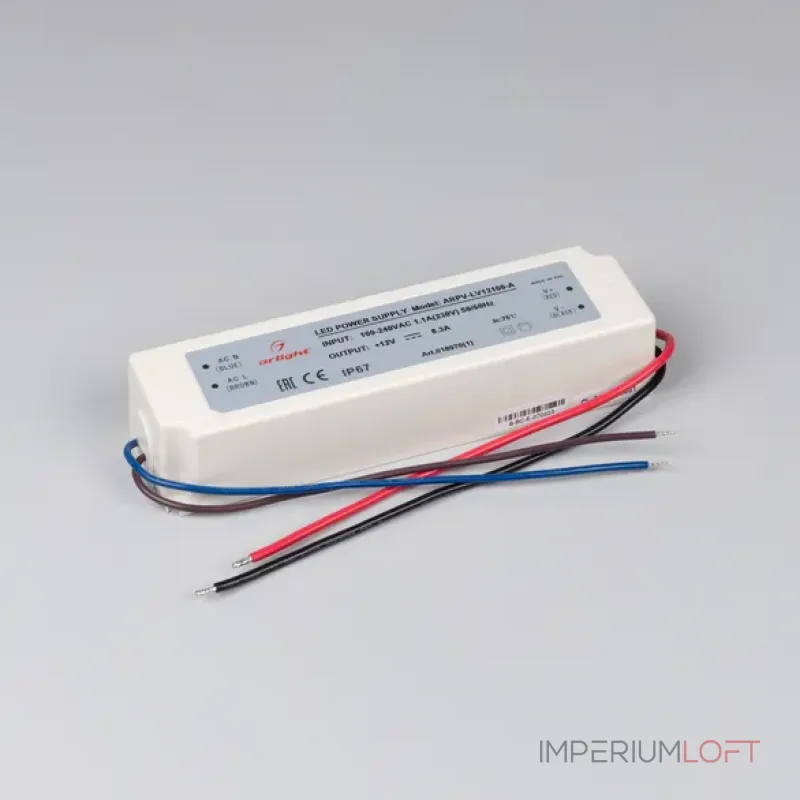 Блок питания ARPV-LV12100-A (12V, 8.3A, 100W, IP67) Arlight 018970(1) Блок питания ARPV-LV12100-A (12V, 8.3A, 100W, IP67) Arlight 018970(1)