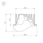 Профиль с экраном Arlight 019270