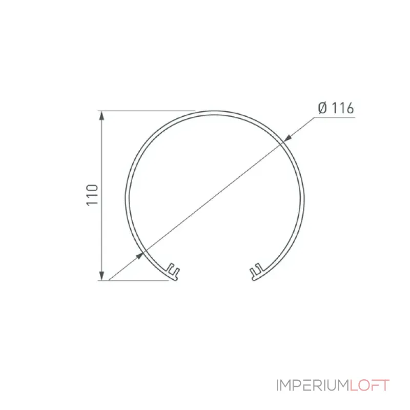 Рассеиватель SL-ROUND-D120-2000 OPAL Arlight 019284