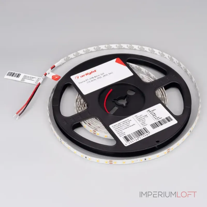 Светодиодная лента RT-A98-8mm 24V Cool 8K (10W/m, IP20, 2835, 5m, 10 Вт/м, IP20) Arlight 019912(2)