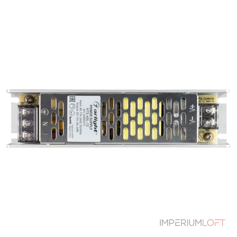 Блок питания HTS-60L-12 (12V, 5A, 60W, IP20) Arlight 020822(1)