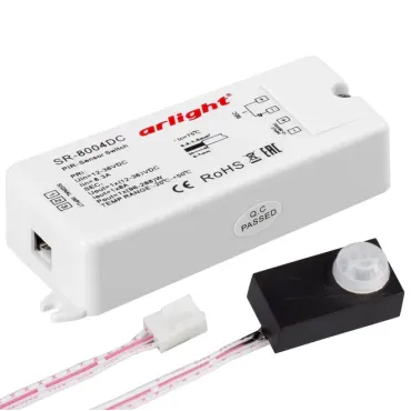 Датчик движения SR-8004-DC black (12-36V, 96-288W, PIR-Sensor) Arlight 020866