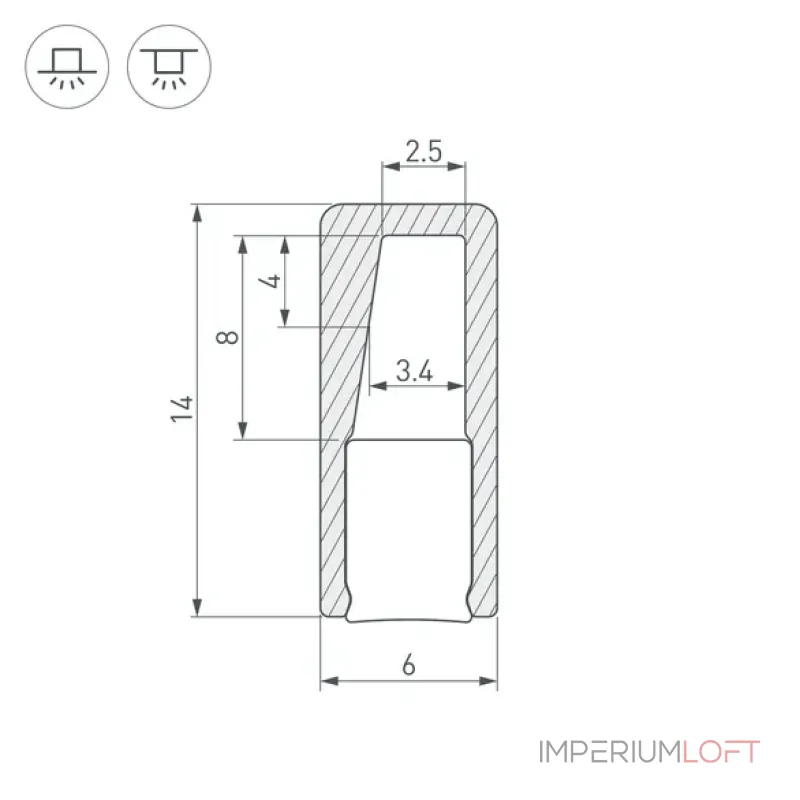 Профиль с экраном Arlight 021940