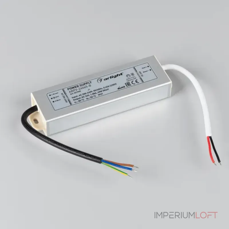 Блок питания ARPV-24045-B (24V, 1.9A, 45W, IP67) Arlight 021965 Блок питания ARPV-24045-B (24V, 1.9A, 45W, IP67) Arlight 021965
