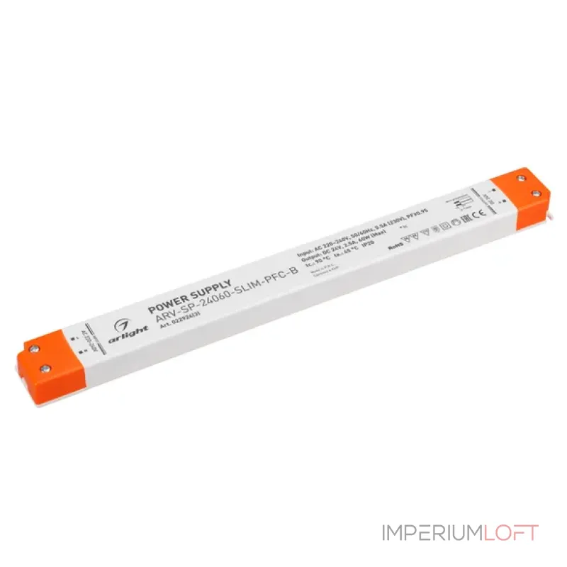 Блок питания ARV-SP-24060-SLIM-PFC-B (24V, 2.5A, 60W, IP20) Arlight 022924(3) Блок питания ARV-SP-24060-SLIM-PFC-B (24V, 2.5A, 60W, IP20) Arlight 022924(3)