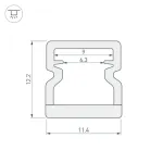 Профиль для светодиодной ленты WPH-LINE-1212-2000 OPAL Arlight 023302(1)