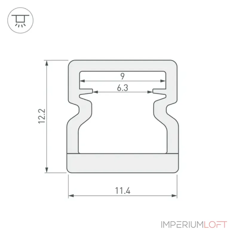 Профиль для светодиодной ленты WPH-LINE-1212-2000 OPAL Arlight 023302(1)