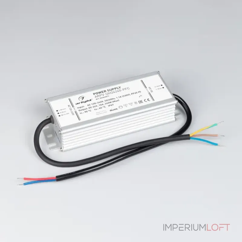 Блок питания ARPV-UH24240-PFC (24V, 10.0A, 240W, IP67) Arlight 023640(1)