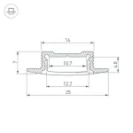 Профиль для светодиодной ленты SL-SLIM-H7-F25-2000 ANOD Arlight 023717