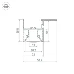 Профиль для светодиодной ленты FOLED-CEIL-SIDE-2000 Arlight 023864