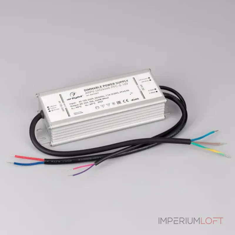 Блок питания ARPV-UH24240-PFC-0-10V (24V, 10.0A, 240W, IP67) Arlight 024143(1)