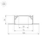 Профиль для светодиодной ленты ARH-LINIA72-FANTOM-2000 ANOD Arlight 025025
