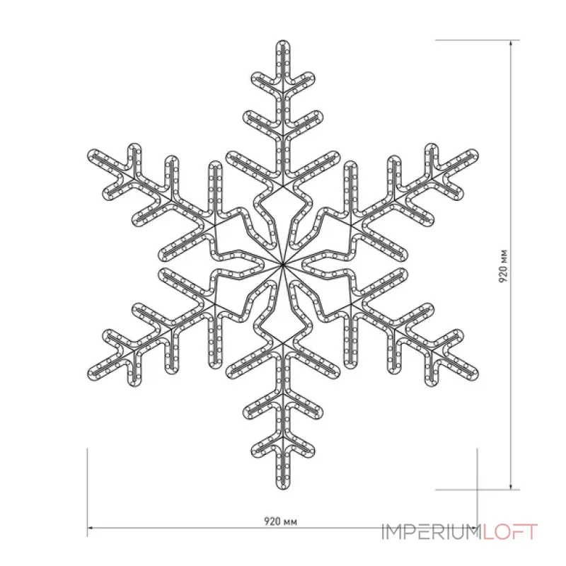 Arlight Фигура ARD-SNOWFLAKE-M3-920x920-432LED White 230В 30Вт Ardecoled IP65 025306 Arlight Фигура ARD-SNOWFLAKE-M3-920x920-432LED White 230В 30Вт Ardecoled IP65 025306