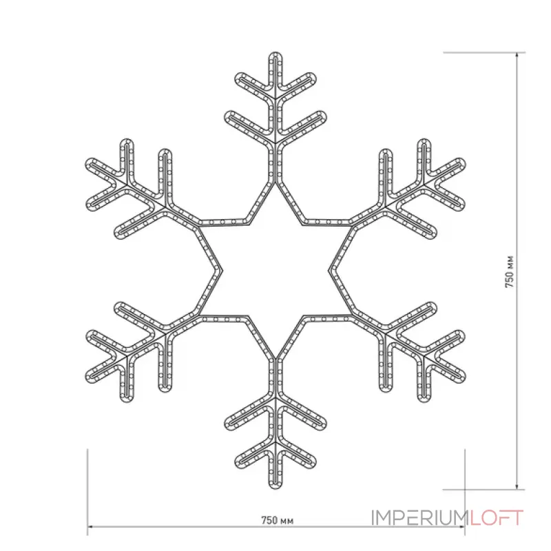 Arlight Фигура ARD-SNOWFLAKE-M4-750x750-324LED White 230В 18Вт Ardecoled IP65 025307