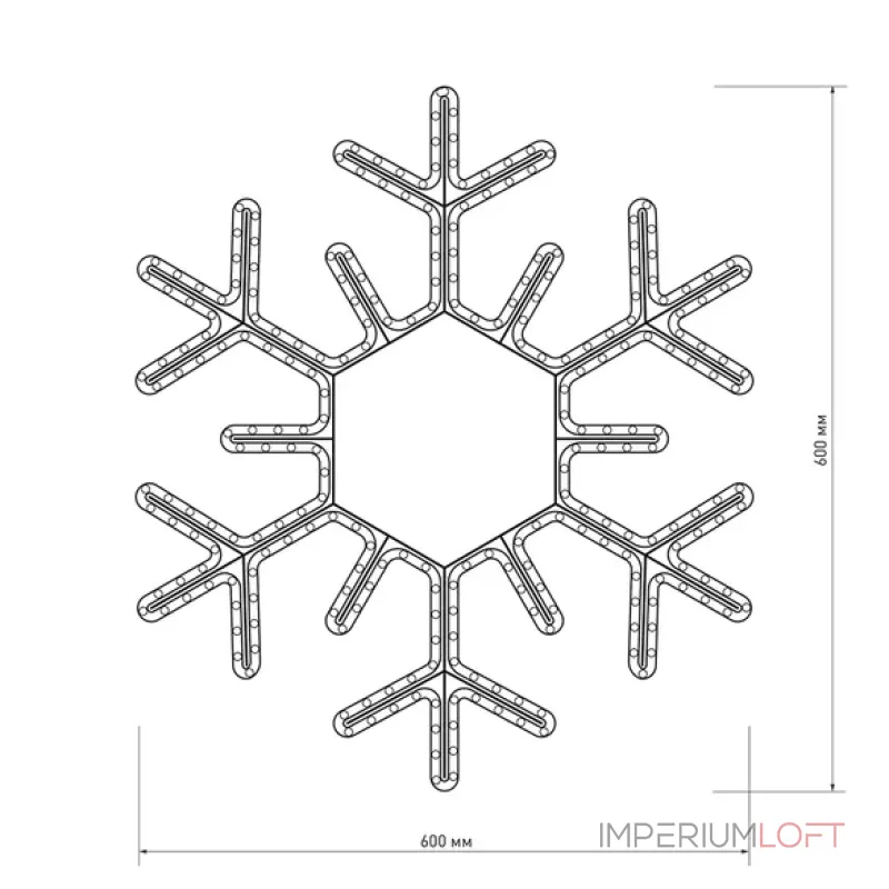 Arlight Фигура ARD-SNOWFLAKE-M5-600x600-360LED White 230В 20Вт Ardecoled IP65 025308