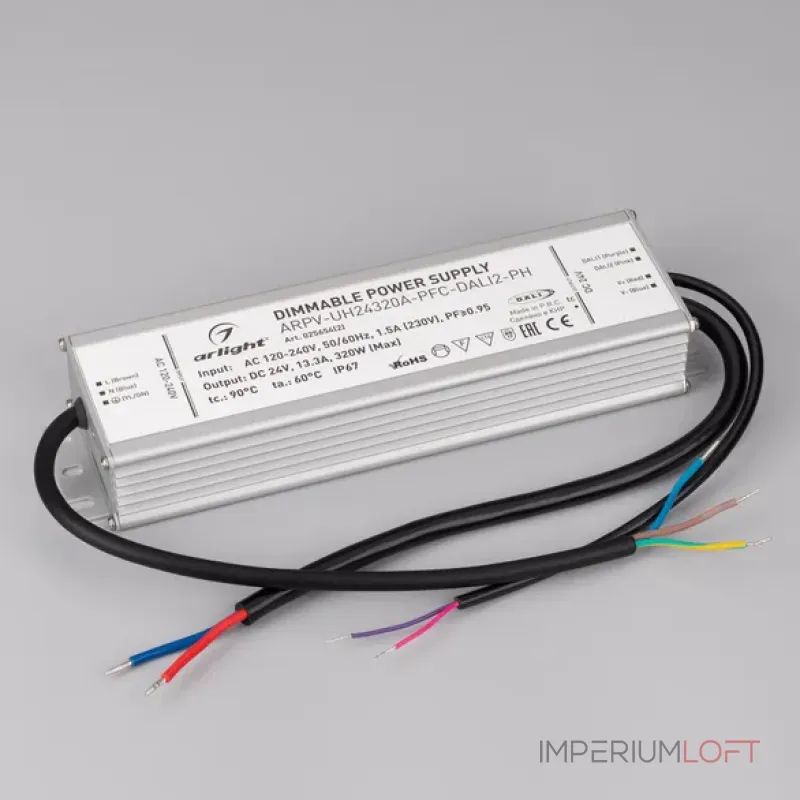 Блок питания ARPV-UH24320A-PFC-DALI2-PH (24V, 13.3A, 320W, IP67) Arlight 025654(2) Блок питания ARPV-UH24320A-PFC-DALI2-PH (24V, 13.3A, 320W, IP67) Arlight 025654(2)