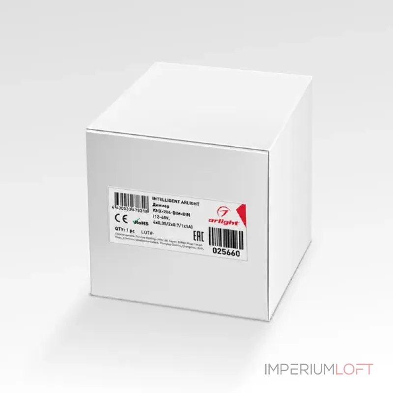 Диммер KNX-204-DIM-DIN (12-48V, 8x0.35/4x0.7/2x1A, IARL, IP20) Arlight 025660