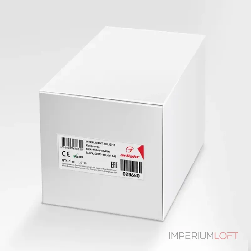 Конвертер KNX-710-0-10-DIN (230V, 4x0/1-10, 4x16A, IARL, IP20) Arlight 025680